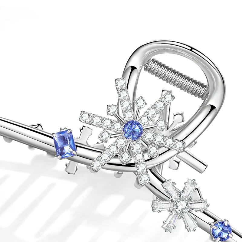 Large Crystal Hair Claw Clip - Elegant Hair Accessory for Women, Perfect for Updos, Ponytails & Everyday Hairstyles (Weddings, Parties, Work & Special Occasions)