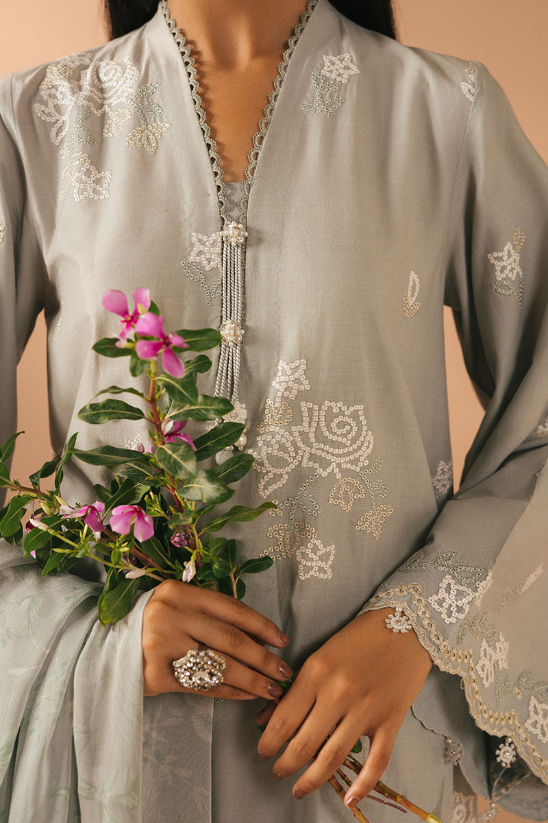 LIVIA FLORET 3-Piece Embroidered Lawn Suit for Women - Elegant Floral Design, Breathable Fabric - Perfect for Summer Weddings, Parties & Special Occasions