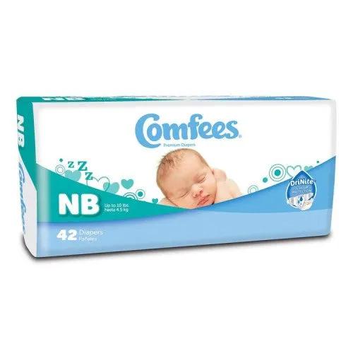 Comfees Premium Baby Diapers for Newborns - Ultra Soft, Hypoallergenic & Leak-Proof - Perfect for Daycare, Overnight & Travel Use