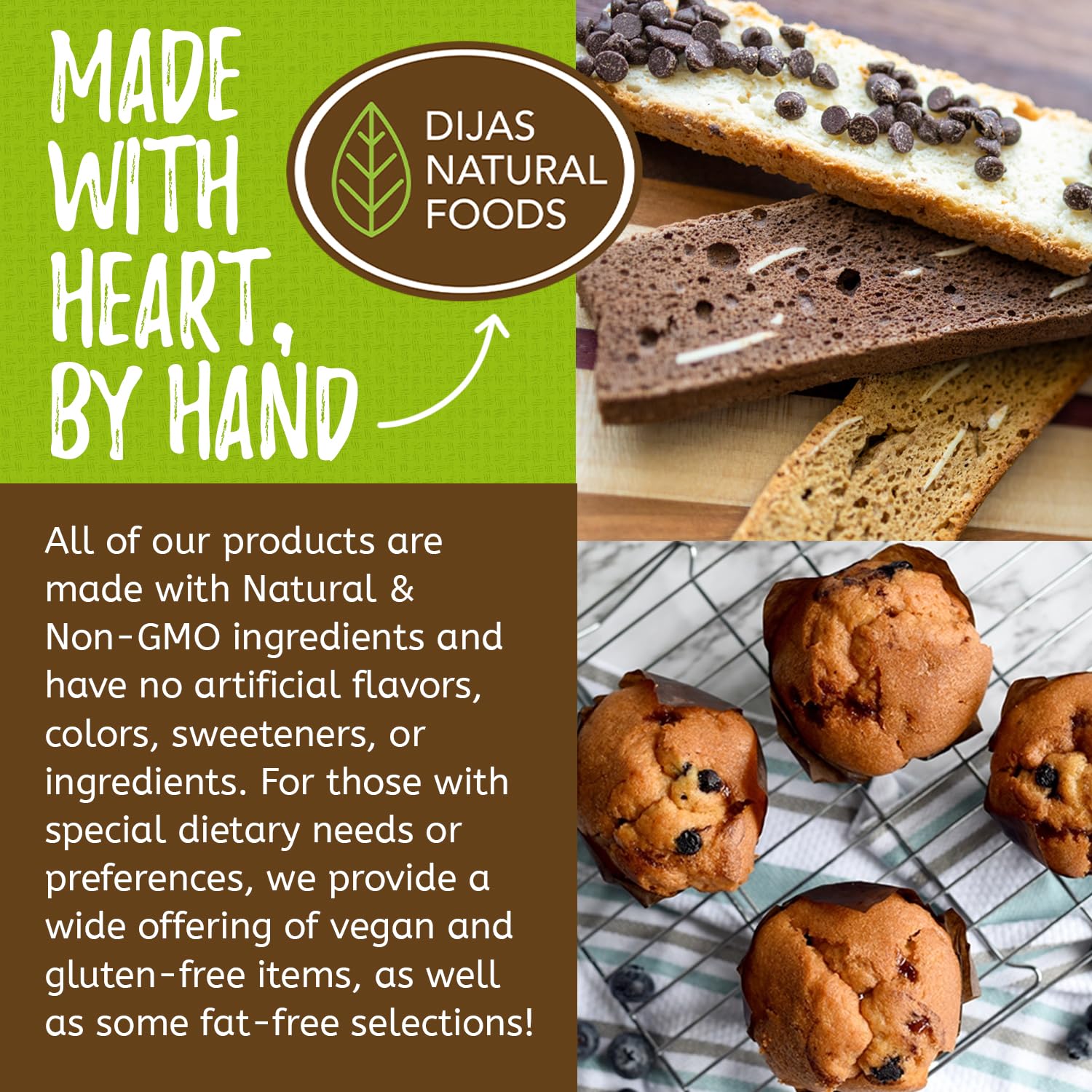 DIJAS Natural Fat Free Biscotti Cookies - Individually Wrapped, Preservative Free, Low Calorie Snack (12oz, Almond Anise) | Perfect for Office Snacks, Gift Baskets & Healthy Desserts