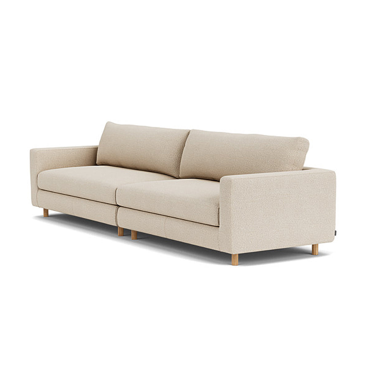Modern Dylan Boucle 4-Seater Sofa - Soft Chenille Fabric Sectional Couch for Living Room, Lounge & Family Room - Comfortable Mid-Century Style Sofa for Home Decor