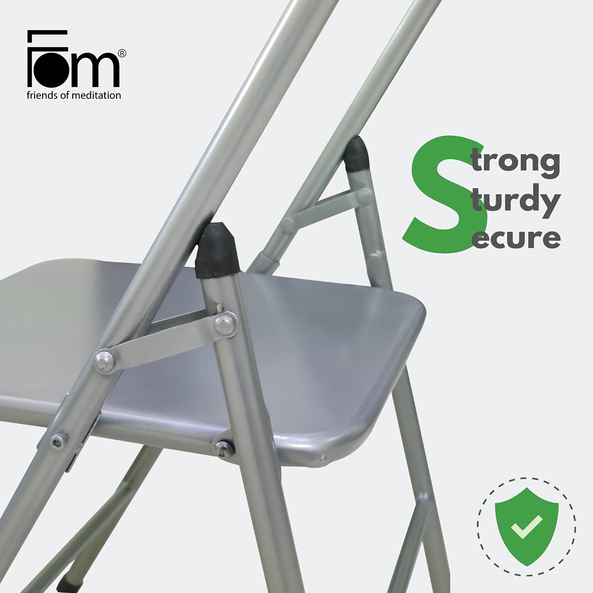 California Wellness Backless Yoga Chair - Portable Folding Iyengar Yoga Chair for Adults | Strength & Flexibility Training Tool | Supports Balance & Handstand Poses | Perfect for Home Yoga Practice, Studio Sessions & Outdoor Meditation
