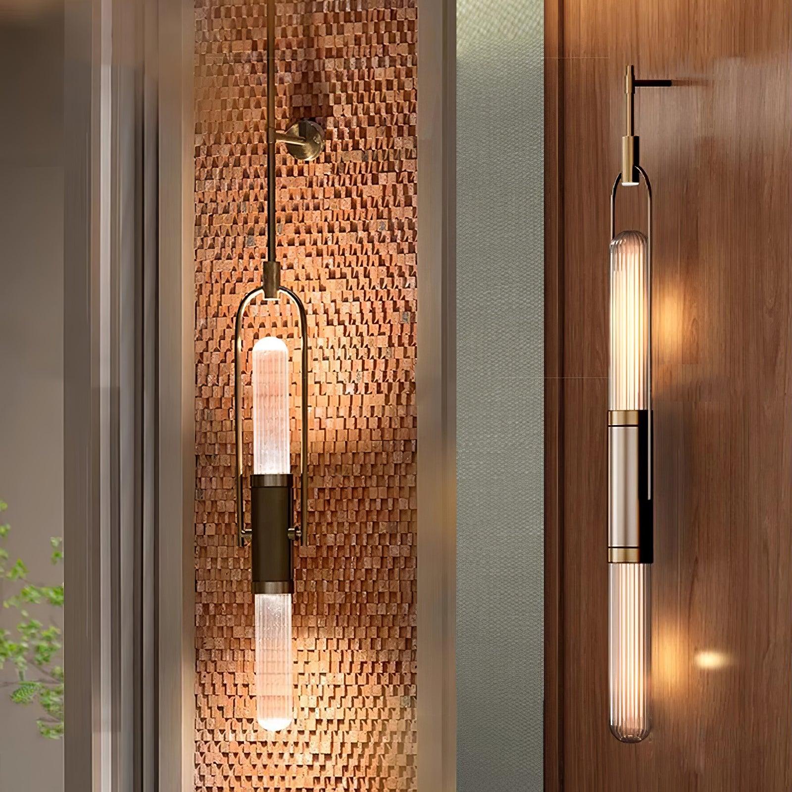 Modern Long Arc Glass Wall Lamp - Sleek Minimalist Design for Living Room, Bedroom, or Hallway Lighting - Perfect for Ambient and Accent Illumination