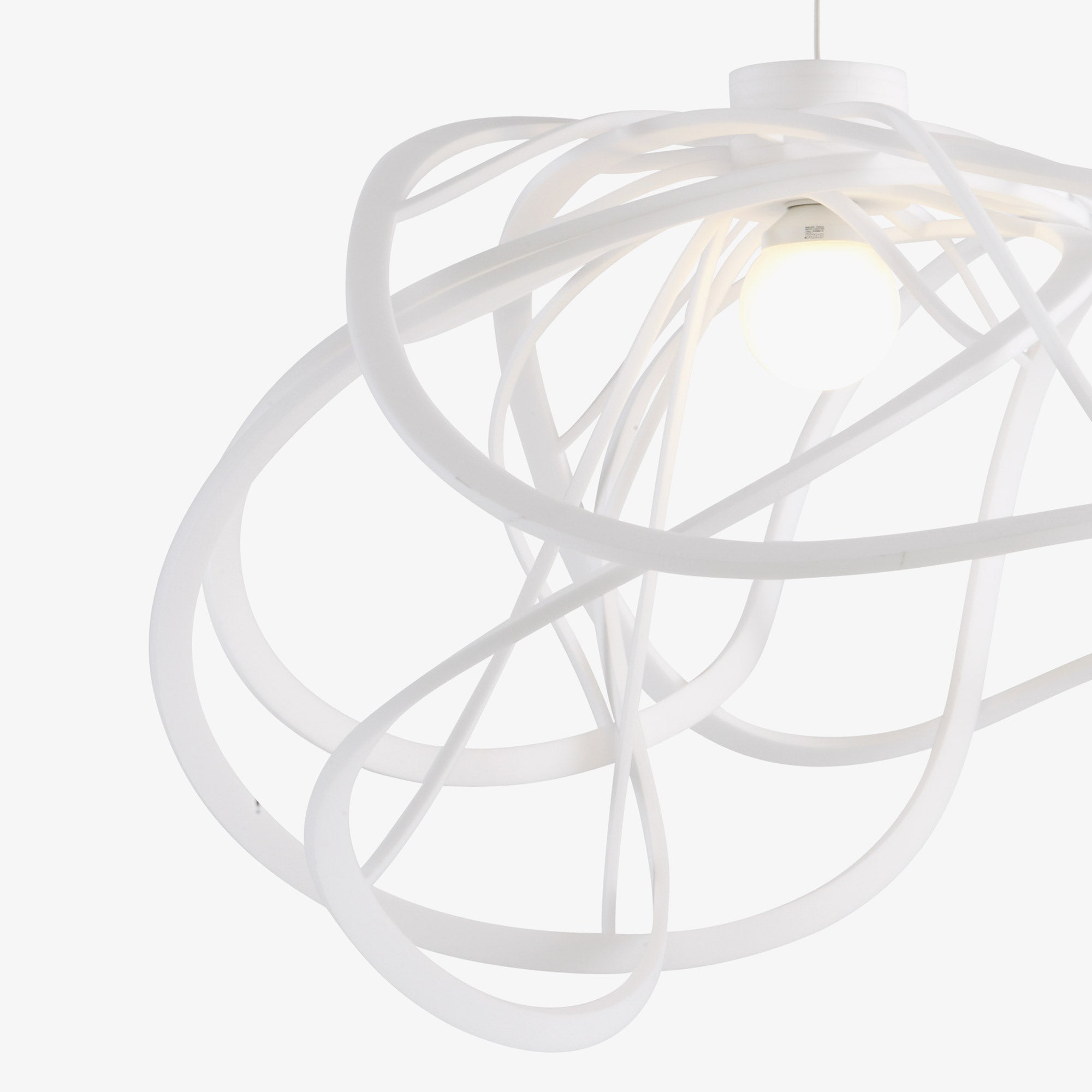Modern White Bloom Suspended Ceiling Light - Large Size for Living Room, Bedroom & Dining Room Lighting - Dimmable LED Hanging Fixture with Adjustable Height
