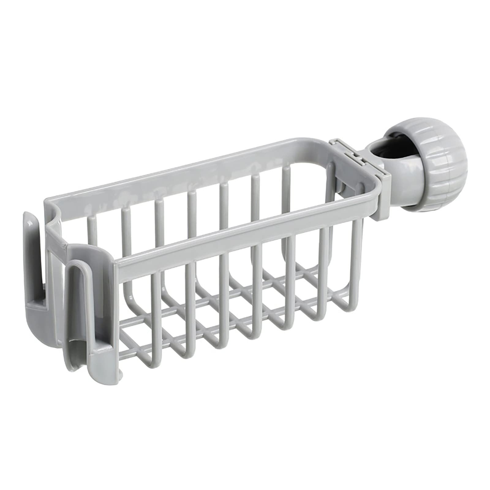 WANYNG Sink Sponge Rack - Kitchen Faucet Storage for Sponge & Towel - Grey (Home Cleaning)