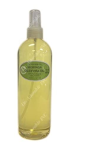 Organic Moringa Oil with Sprayer - 16 oz Pure Cold-Pressed for Skin & Hair Care, Anti-Aging, Wrinkle Creams, Body Wash & Aromatherapy | Perfect for Massage, DIY Beauty Products & Natural Perfume Making