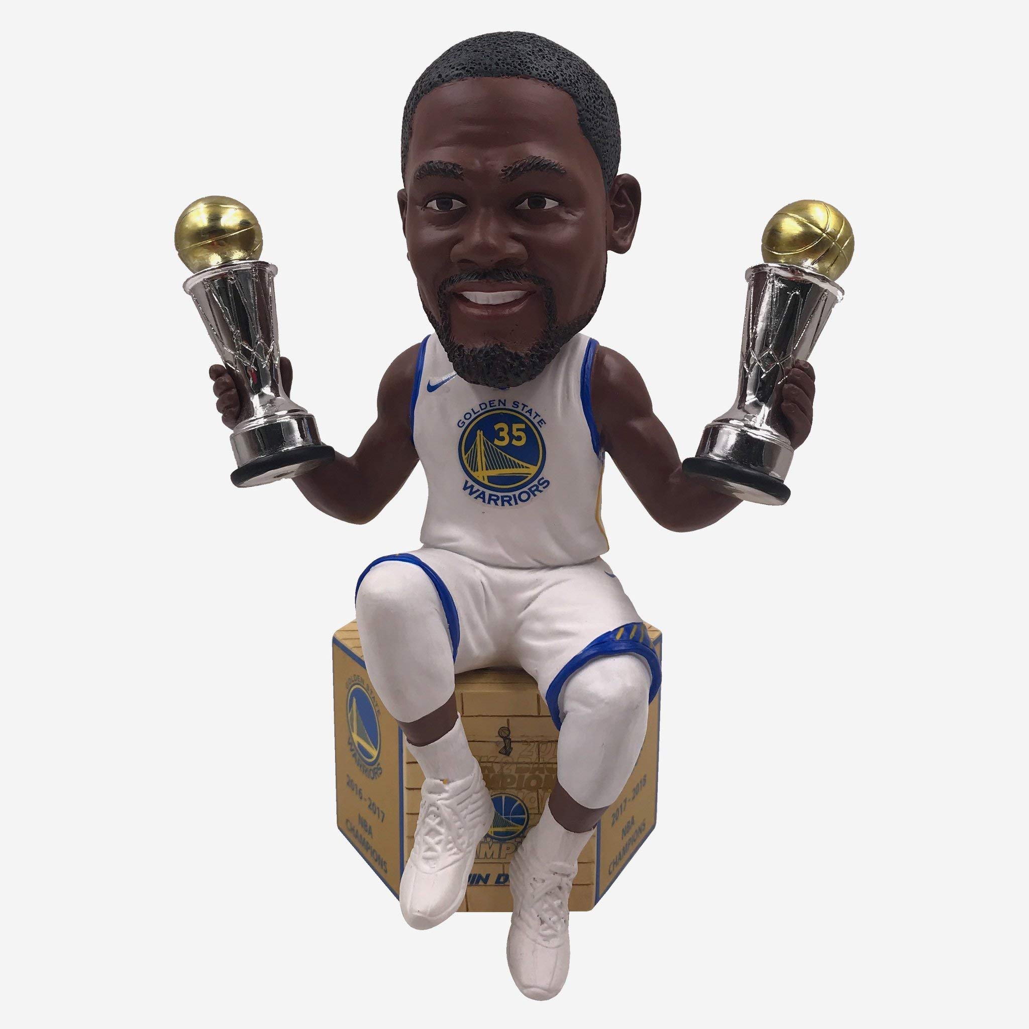 Kevin Durant Golden State Warriors NBA Bobblehead - Back-to-Back Champions Collectible - Perfect for Sports Fans, Office Decor & Basketball Memorabilia Collection