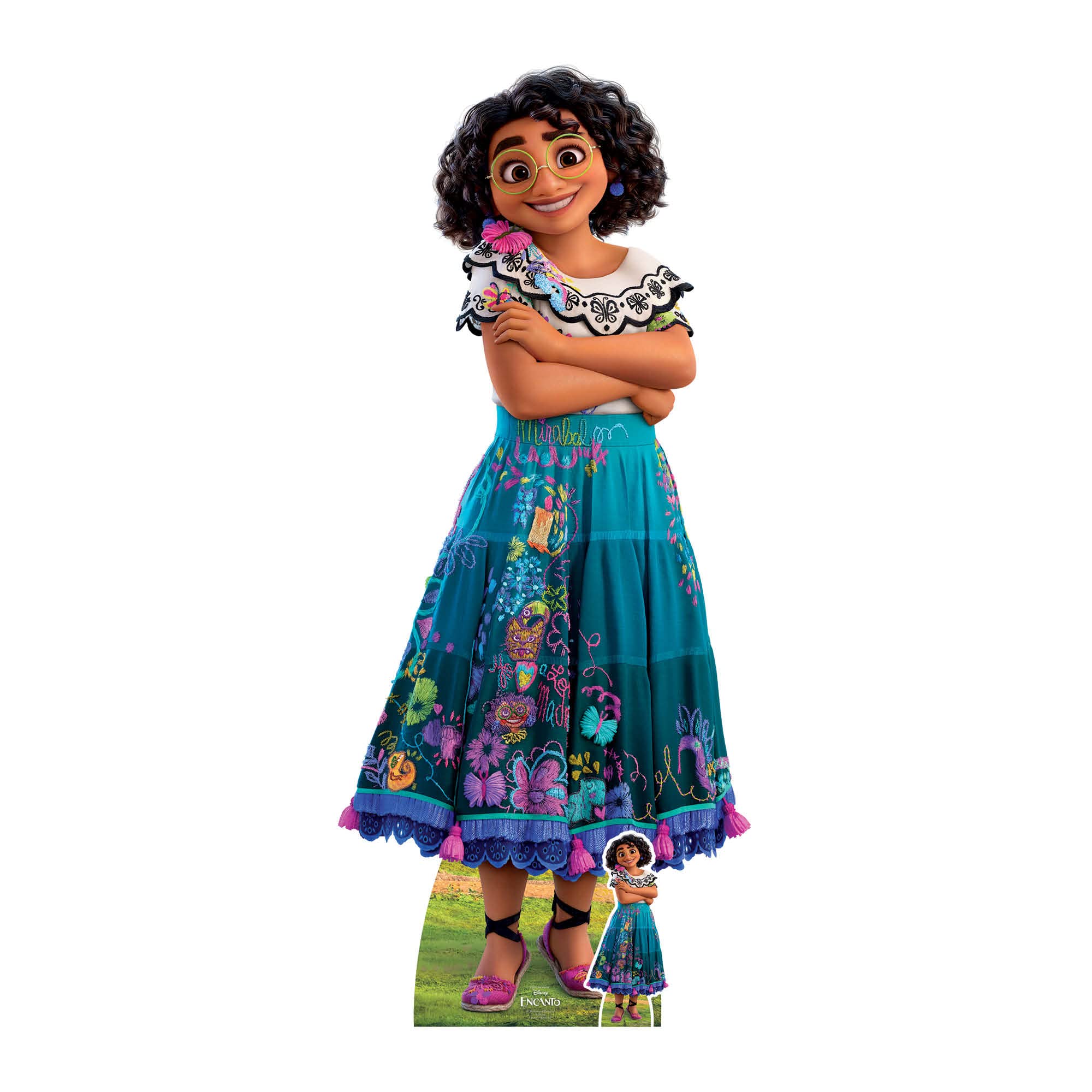 STAR CUTOUTS SC4104 Mirabel Encanto Life-Size Cardboard Cutout Standee - Free 2pc Mini Party Decorations & Gift (Red) | Perfect for Disney Movie Themed Parties, Birthday Decorations & Photo Booths