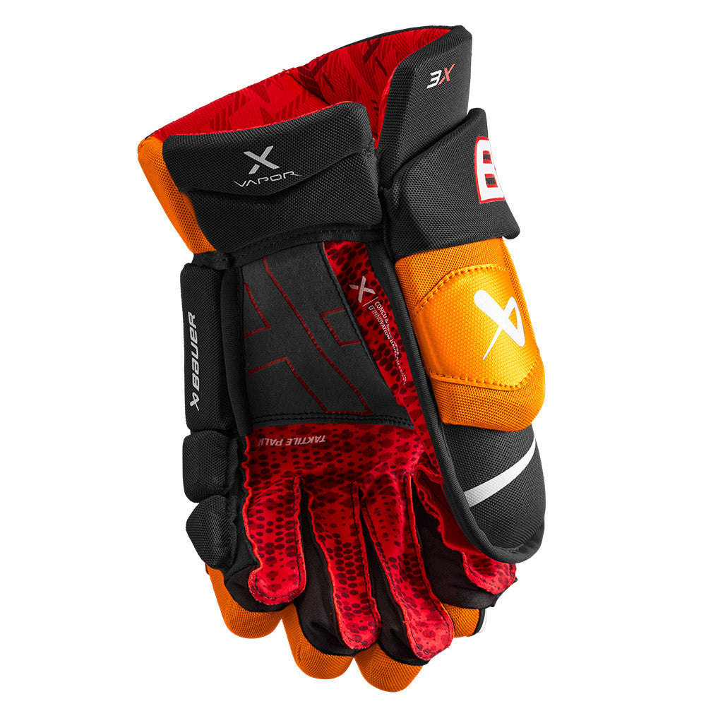 Bauer Vapor 3X Intermediate Ice Hockey Gloves - Protective Hockey Gear for Youth & Adult Players - Perfect for Ice Rink Games & Practice Sessions