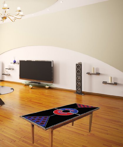 Premium Vinyl Wall Decal Sticker for Beer Pong Table - 3ft x 6ft with 10 Cup Markers | JH166 | Perfect for Game Rooms, Parties & College Dorms