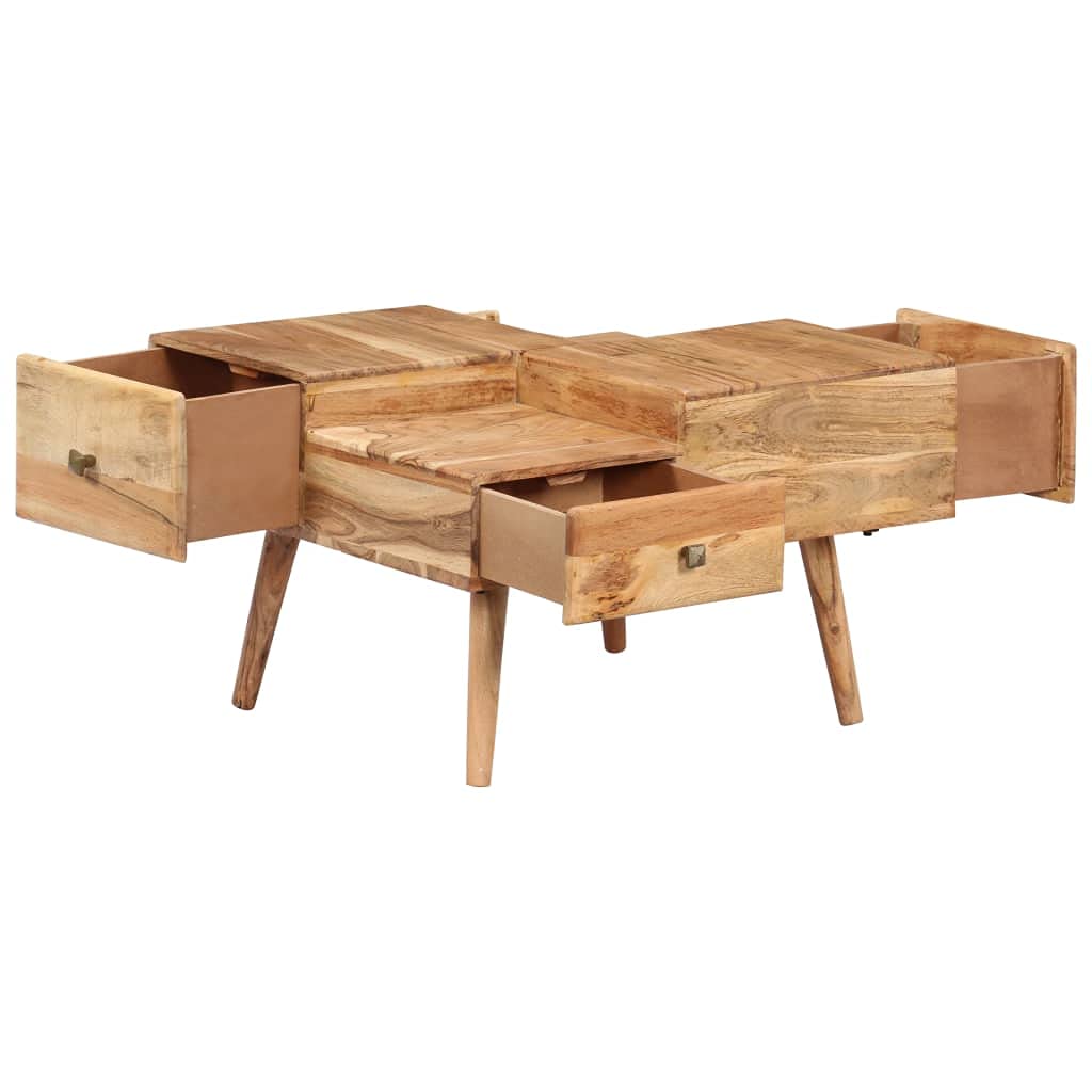 Modern Acacia Wood Coffee Table 27.5