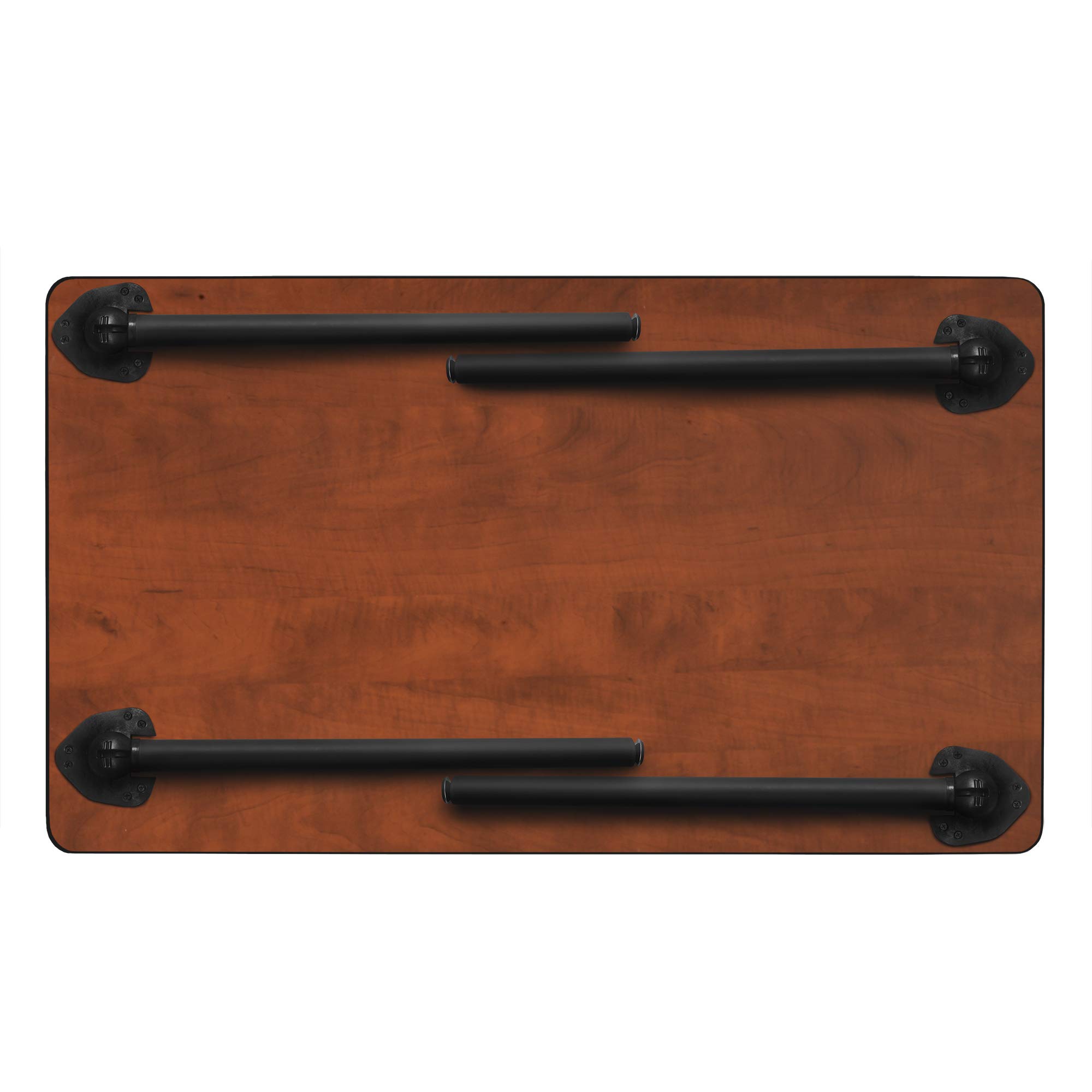 Regency Kee Folding Training Tables - Medium Size Maple & Black Conference Tables for Office, Classroom, or Event Use - Portable & Durable Folding Table