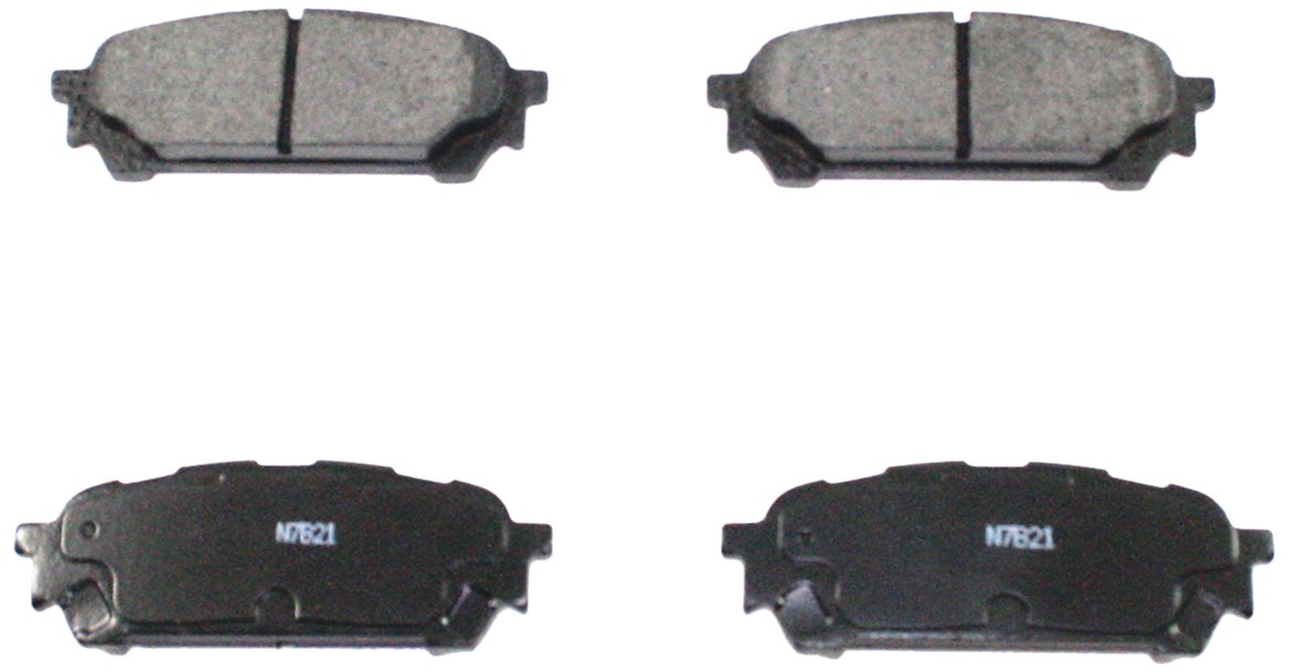 DuraGo BP1004 C Rear Ceramic Brake Pads for Cars - High Performance Low Noise Brake Pads Set with Shims & Hardware - Perfect for Daily Commuting, City Driving & Highway Use