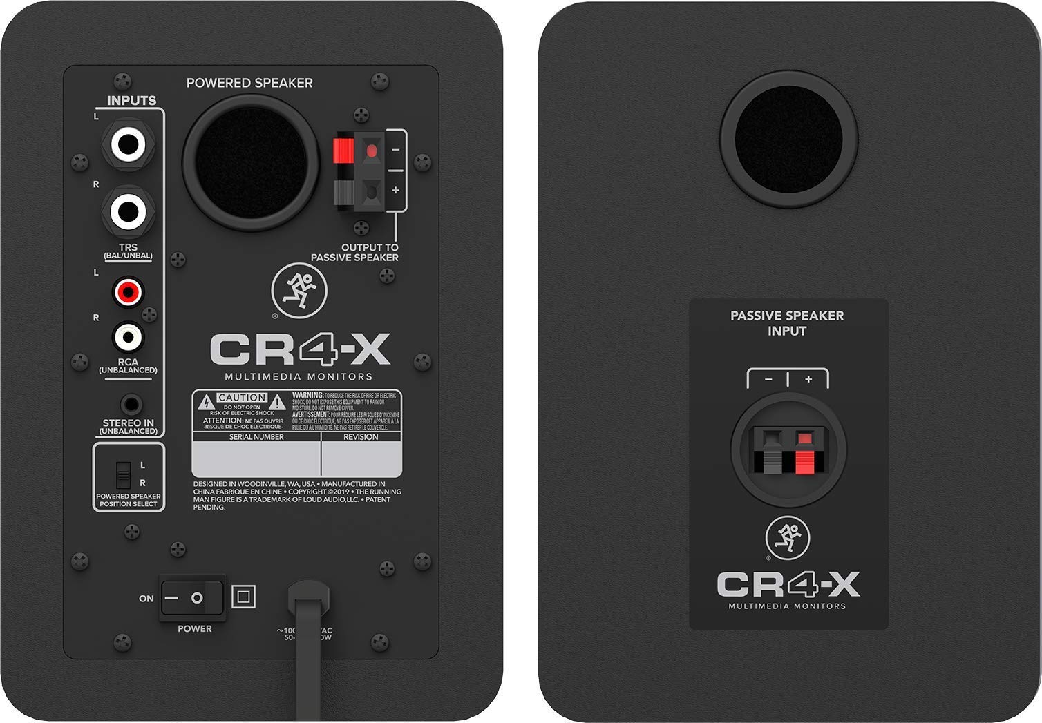 Mackie CR4-X 4-Inch Studio Monitor Speakers (Pair) - 50W Multimedia Reference Monitors with EMB Cables & Gravity Magnet Phone Holder - Perfect for Home Recording, Podcasting & Music Production