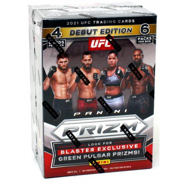 2021 Panini Prizm UFC Trading Cards Debut Edition Blaster Box - Collectible MMA Fighter Cards for Sports Fans & Card Collectors - Perfect for Trading, Gifts, and Display