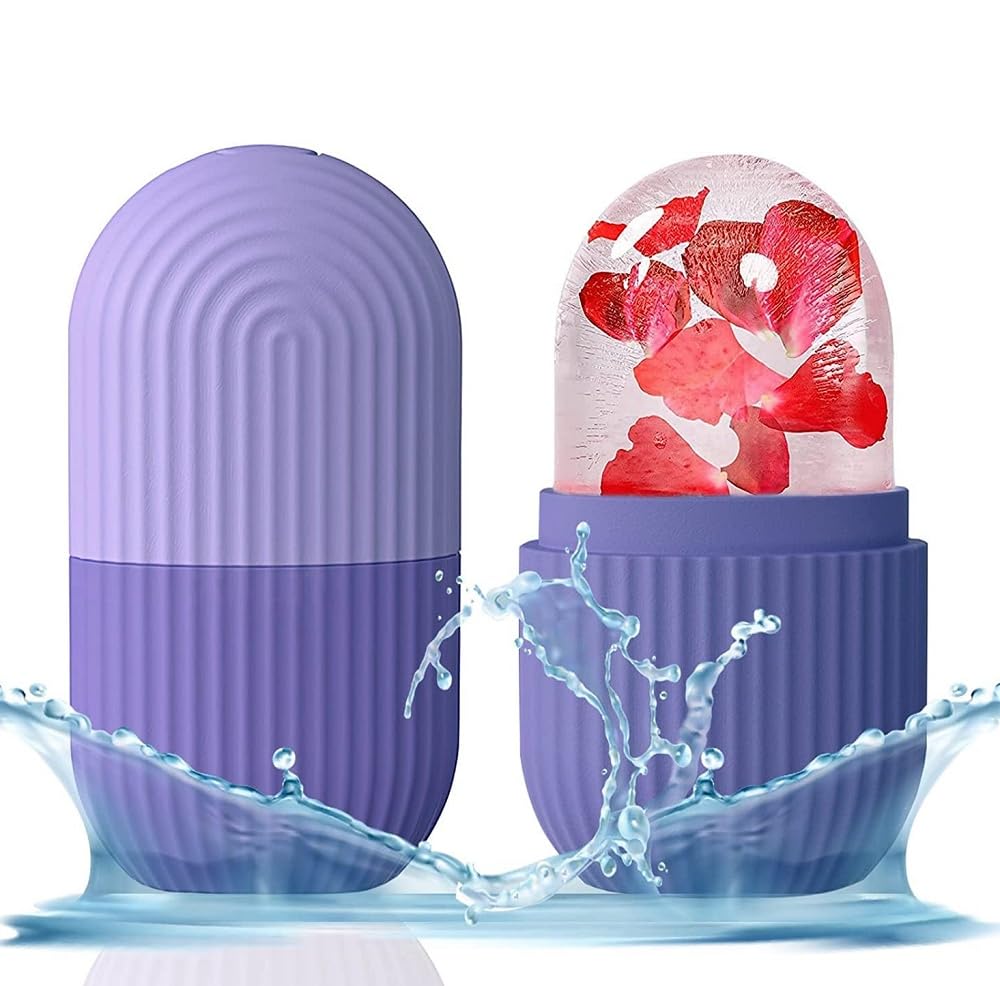 Zenics Zinta Ice Roller & Ice Mold for Face and Eye - Cooling Facial Massage Tool for Puffiness Relief, Skin Care, and Beauty - Perfect for Morning Routine, Spa Day, and Post-Workout Recovery