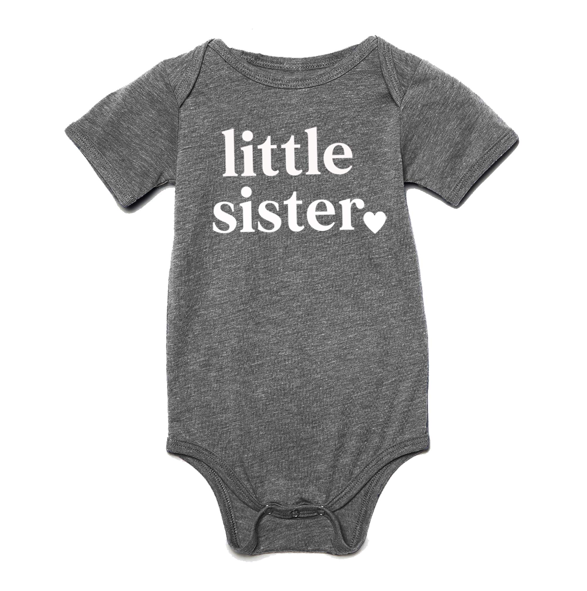 Big Sister & Little Sister Matching Sibling Reveal T-Shirts for Toddler Girls - Cute Family Announcement Outfits for New Baby, Pregnancy Reveal & Sibling Photo Shoots