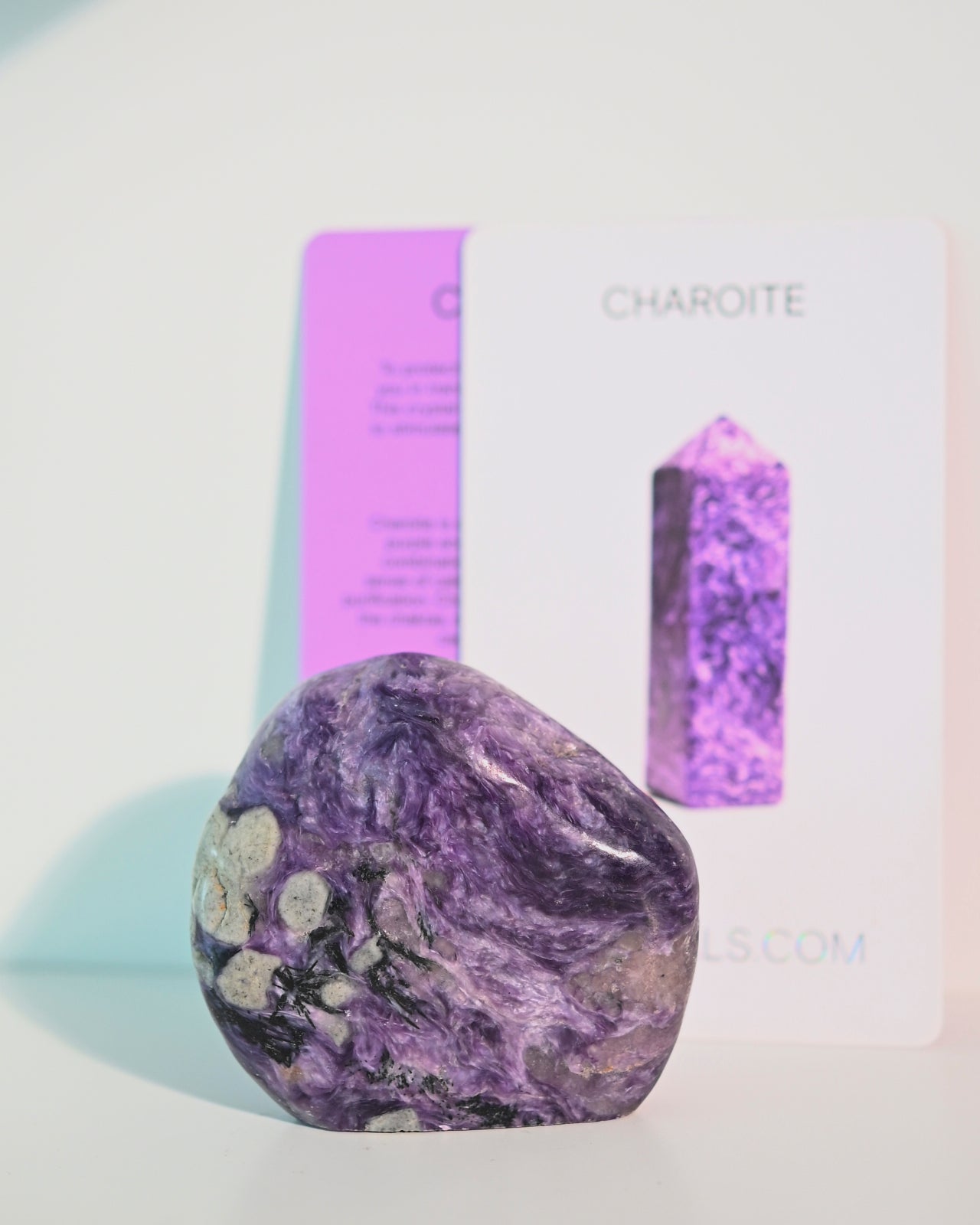 Natural Charoite Freeform Stone - 3 Inches - Healing Crystal for Meditation, Reiki & Home Decor | Unique Spiritual Gift