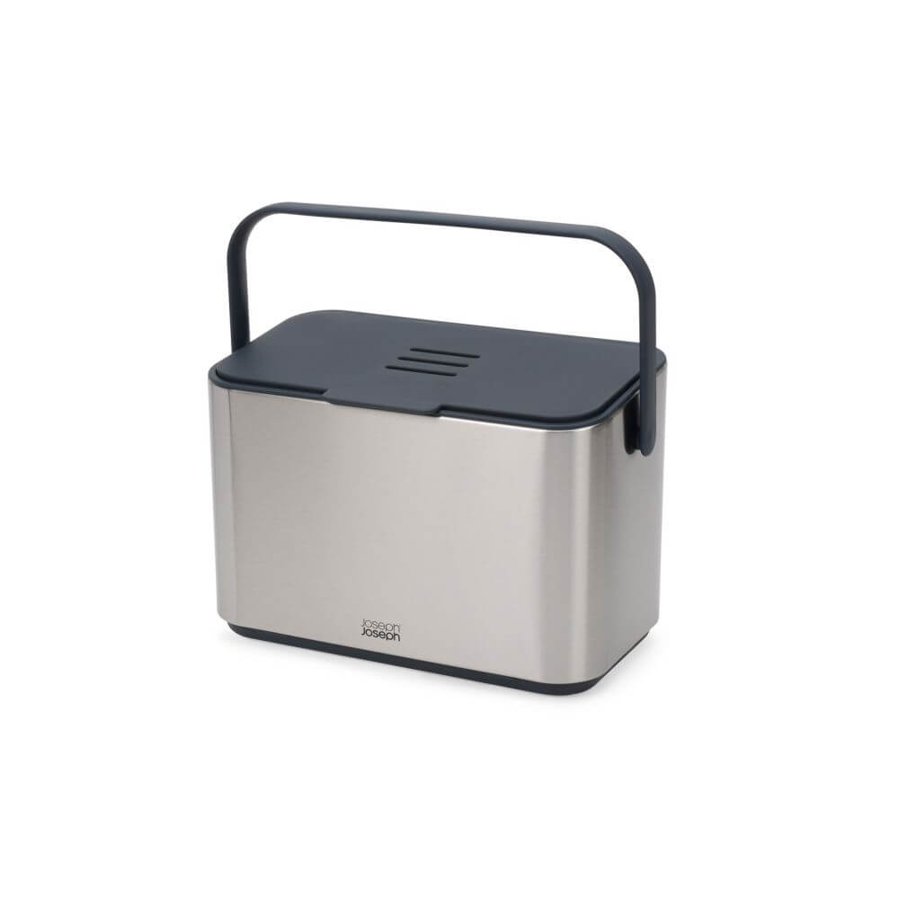 Joseph Joseph 4L Collect Compost Bin for Kitchen Countertop - Odor-Free Food Waste Container for Eco-Friendly Composting at Home
