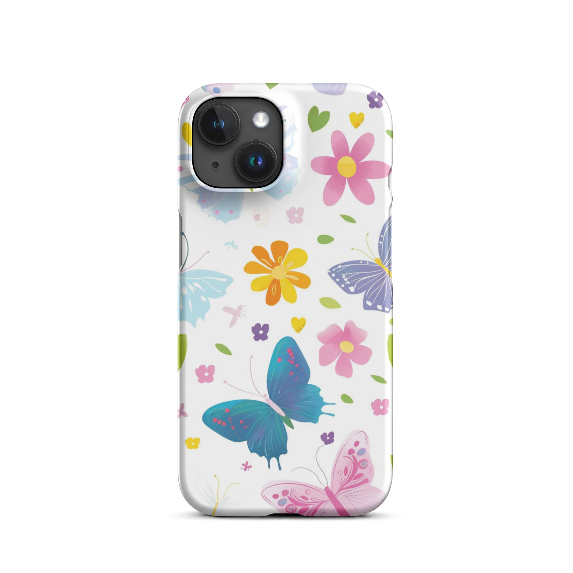 Cute Butterflies Snap Case for iPhone - Durable Protective Cover with Stylish Butterfly Design - Perfect for Everyday Use, Travel & Gift Giving