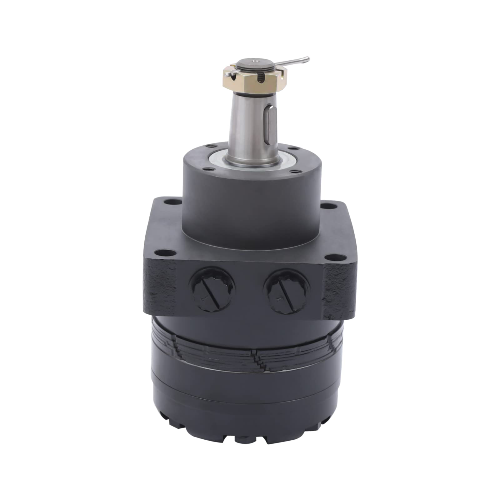 Heavy Duty Black Hydraulic Wheel Motor - Cast Iron Construction - Compatible with 737 757 777 797 7200 7400 8500 Aircraft - OEM TCA12678 TCA17739 Replacement Part - Ideal for Aircraft Maintenance & Repair Operations
