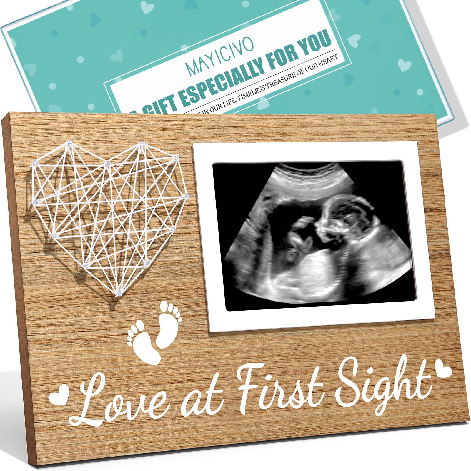 Baby Ultrasound Picture Frame - 4x6 Sonogram Keepsake for New Moms & Dads | Gender Reveal, Pregnancy Announcement & Nursery Decor Gift | Perfect for Baby Showers, Mother's Day & First-Time Parents