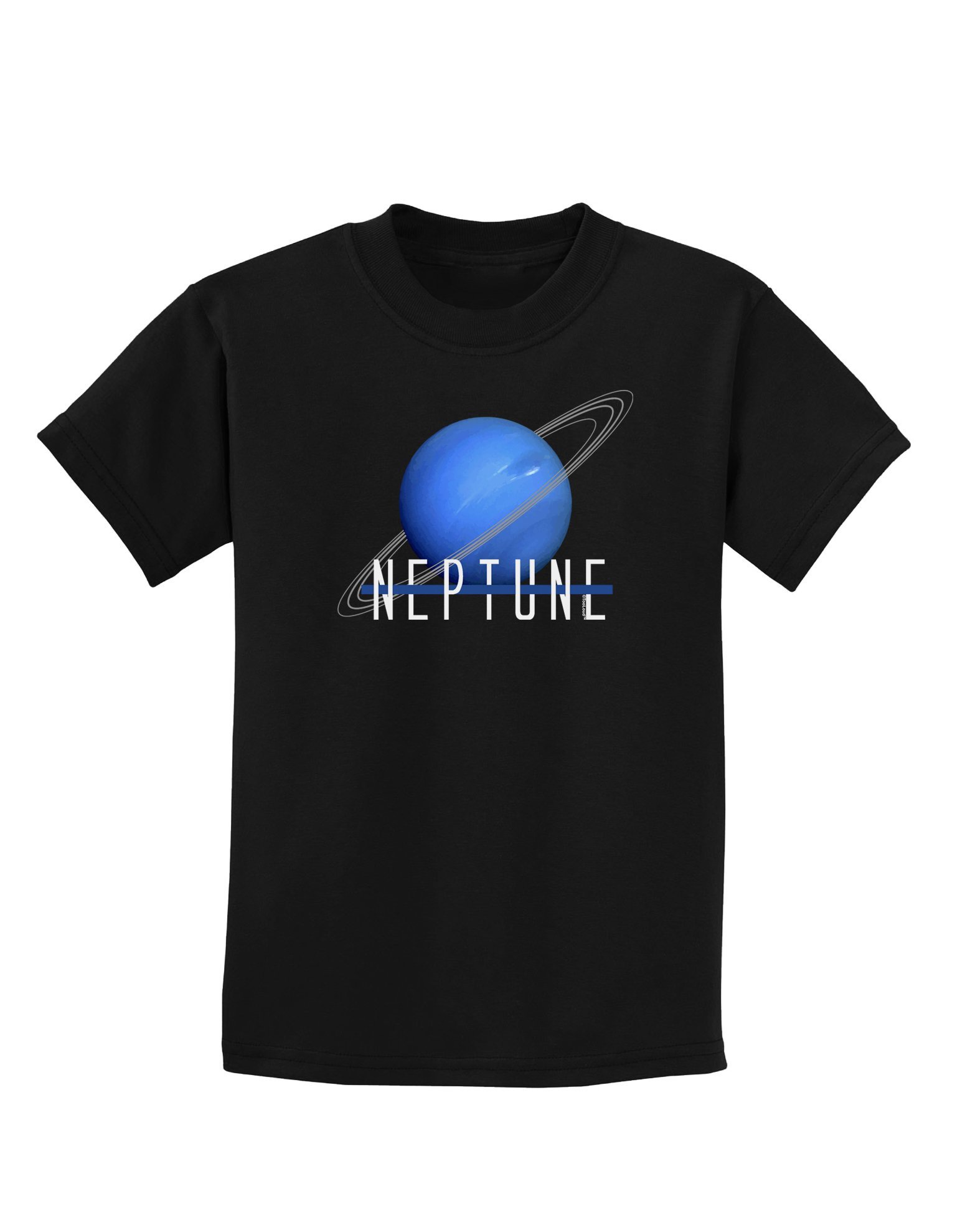 TooLoud Planet Neptune Graphic Dark Kids T-Shirt - Cool Space Themed Tee for Boys & Girls - Perfect for School, Playdates & Outer Space Enthusiasts