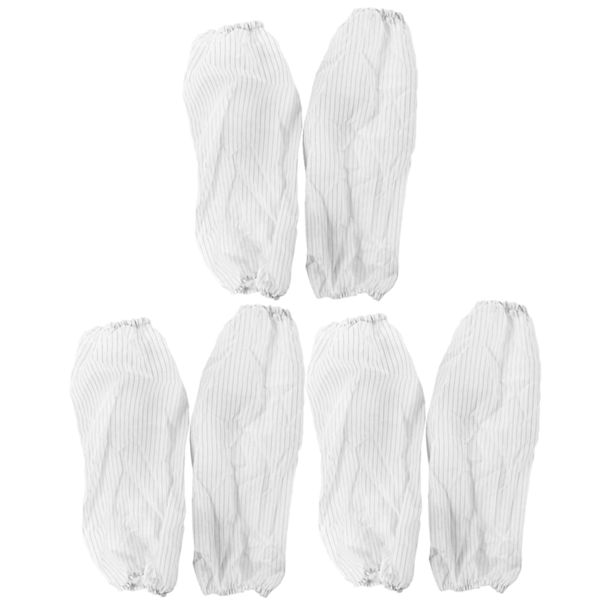 GALPADA 3 Pairs Oil Resistant Arm Sleeves - Protective Work Sleeves with Gloves for Cooking, Cleaning & Kitchen Safety - White Arm Covers for Food Handling & Household Chores