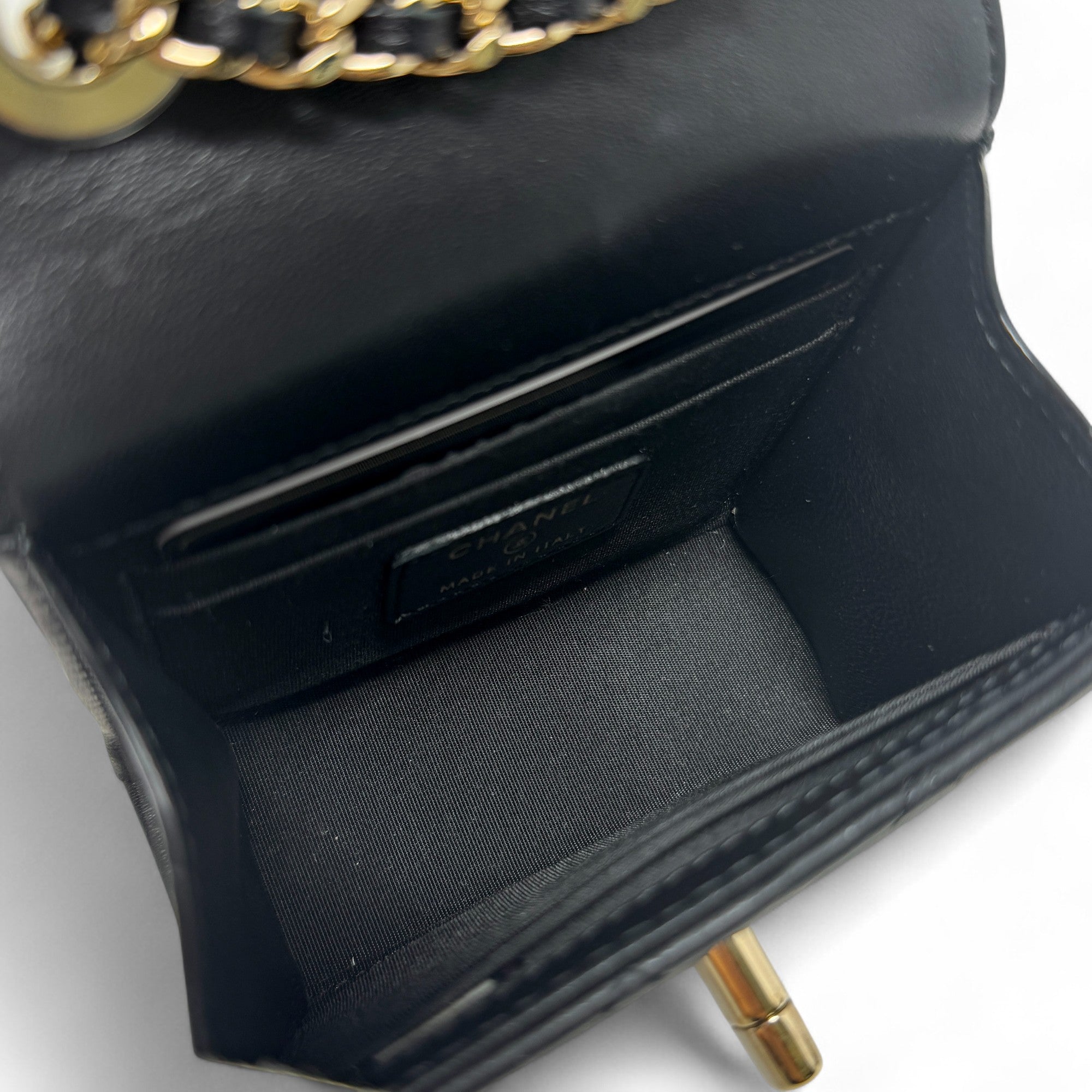 Chanel Black Micro Trendy CC Flap Bag - Luxury Quilted Leather Crossbody Purse for Women | Perfect for Evening Parties, Date Nights & Special Occasions