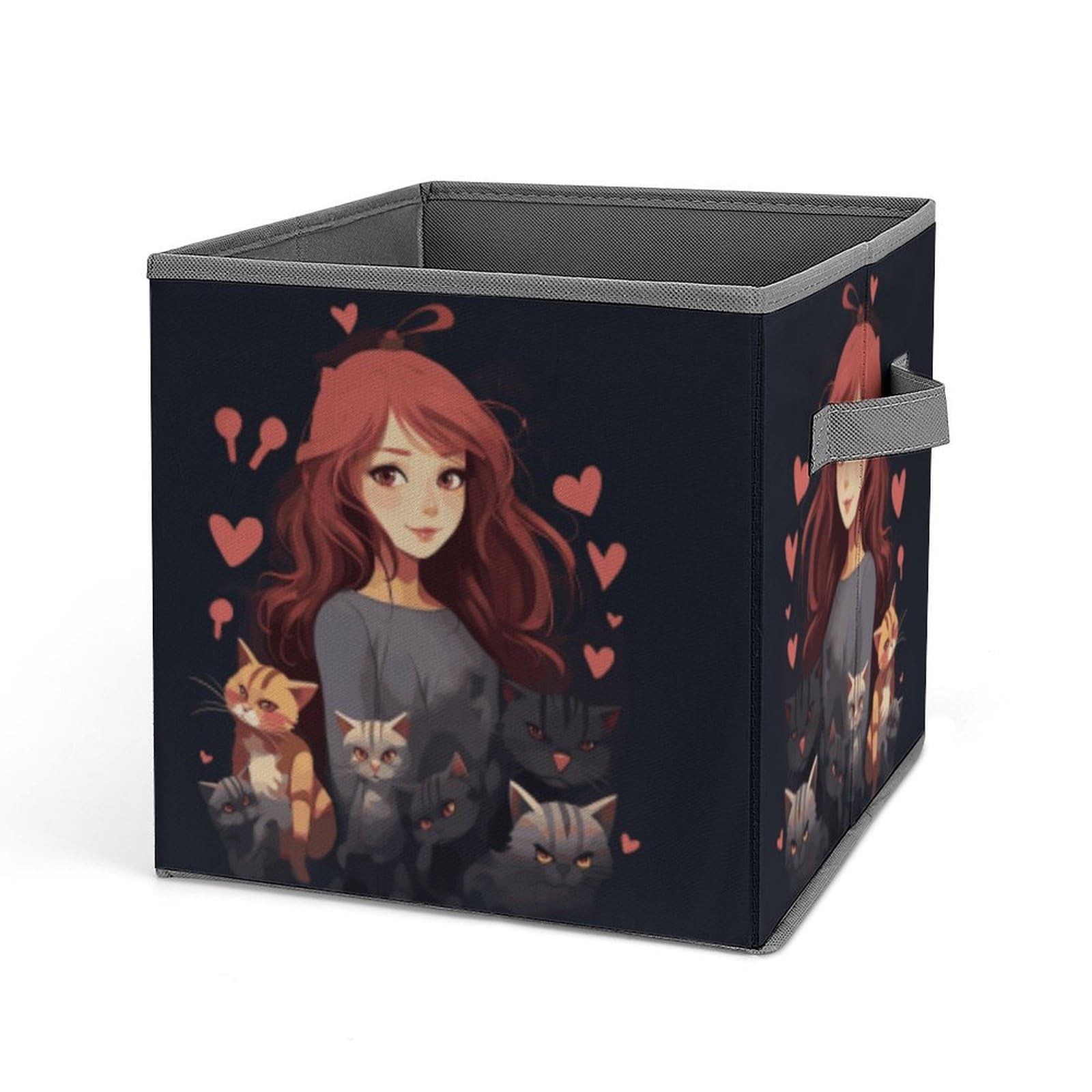 Foldable Storage Cubes with Handles - Cat Lover's Closet Organizer for Clothes, Shelves & Cabinets | Perfect for Bedroom, Dorm & Home Organization