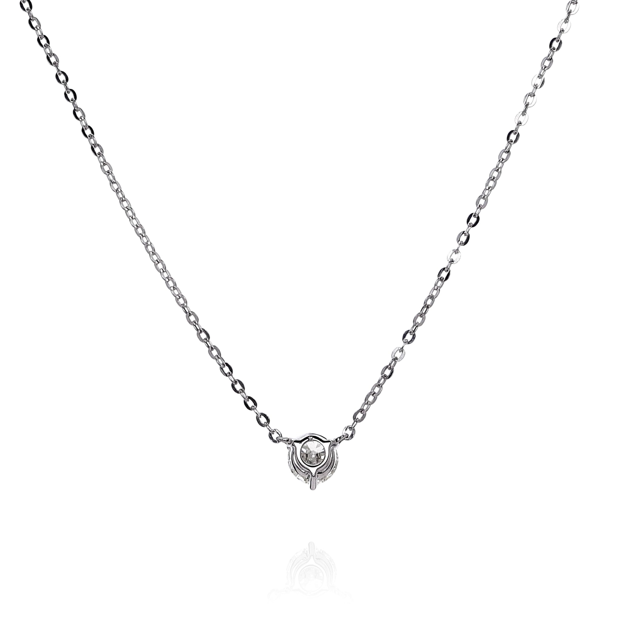 18K White Gold 1.00 Carat Diamond Solitaire Pendant Necklace for Women - Elegant Jewelry Gift for Anniversary, Valentine's Day & Special Occasions