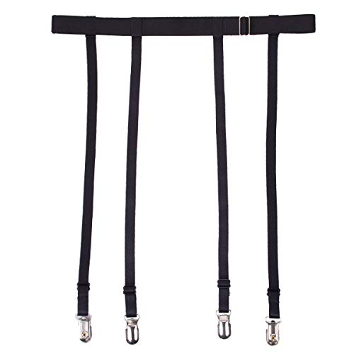 Black Long Straps With Suspender Clips
