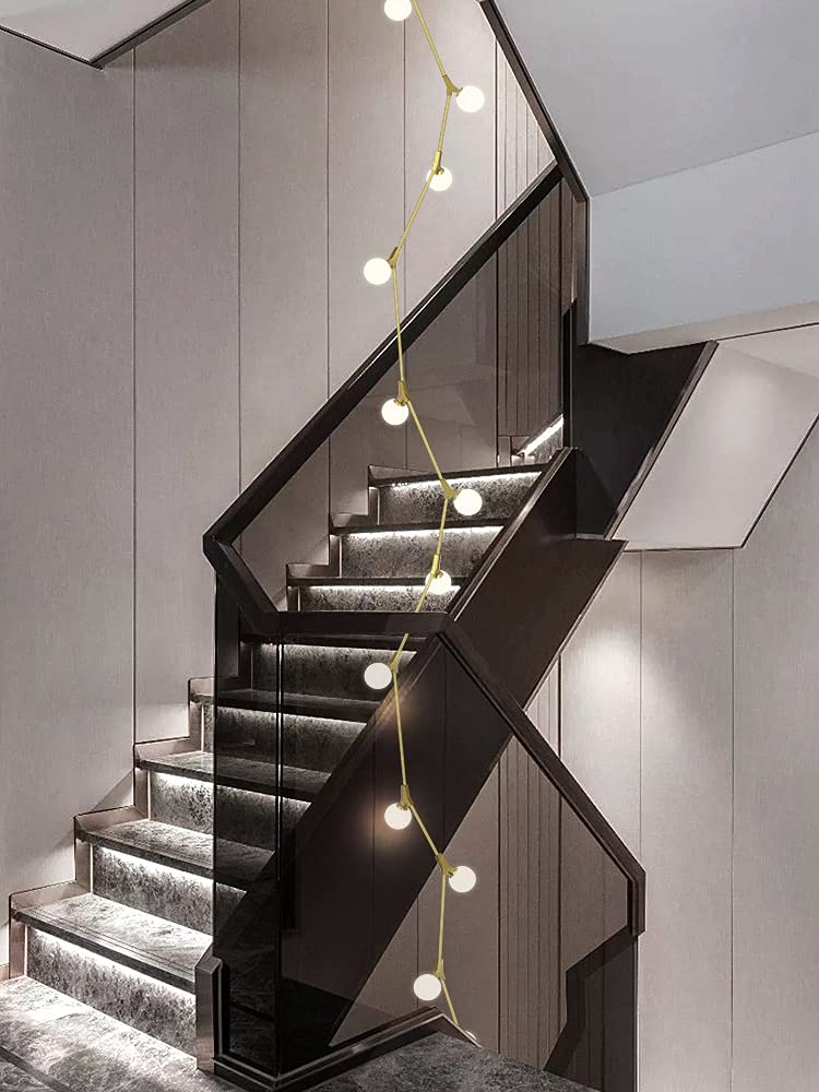 Modern Ceiling Pendant Light - Creative Vines Chandelier for Villa, Staircase & Hotel Decor | Art Deco Hanging Lamp for Duplex Apartments & Luxury Spaces | Perfect for Living Room, Dining Area & Entryway Lighting