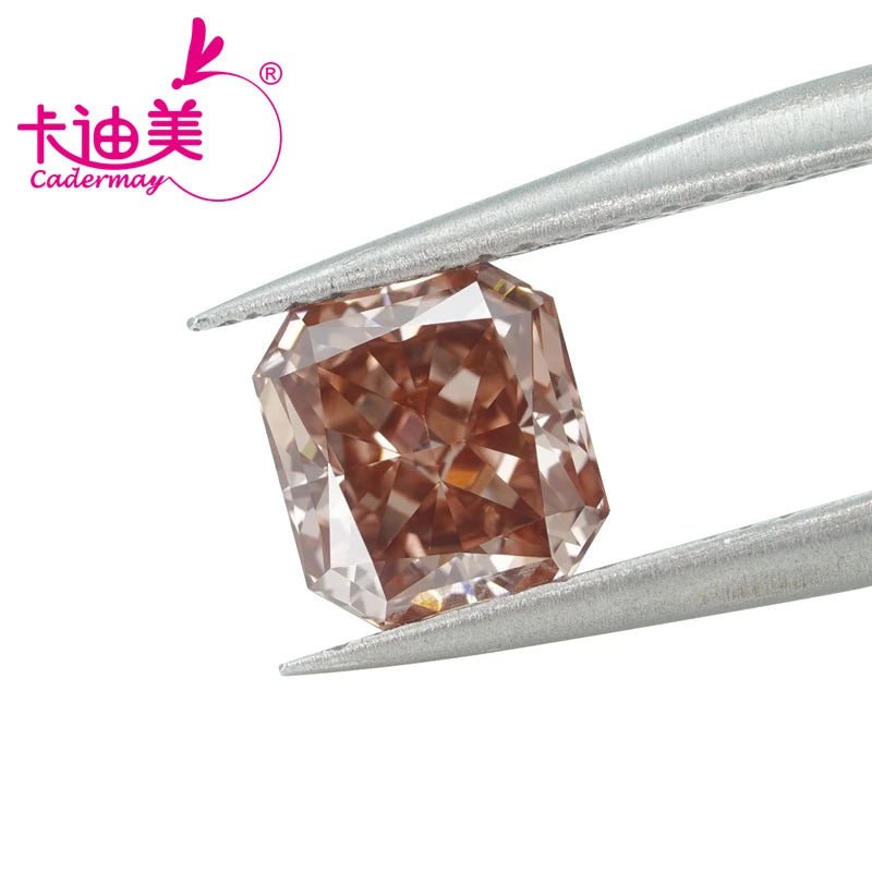 1.248CT VVS1 Clarity CVD Lab Grown Diamond Loose Stone - Fancy Pinkish Color Radiant Shape EX Cut for Jewelry Making | Engagement Rings, Necklaces & Custom Jewelry Designs