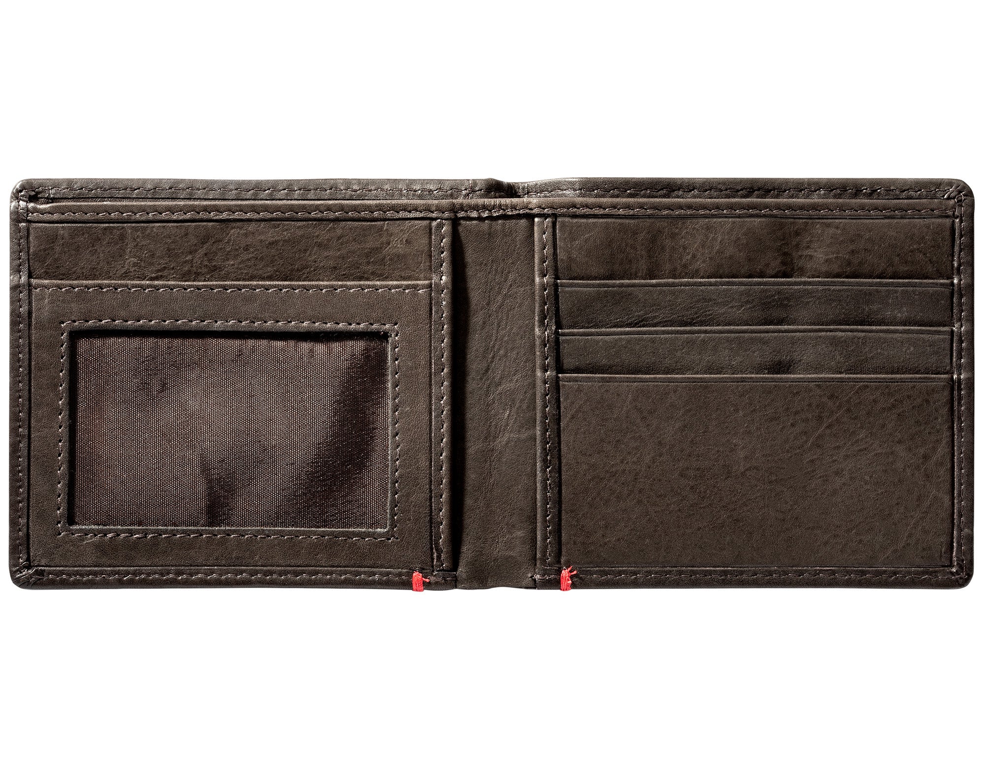 Premium Mocha Leather Wallet with Bass Metal Plate Design - Slim RFID Blocking Bifold Wallet for Men, Perfect for Everyday Use & Travel