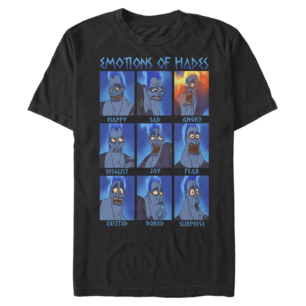 Disney Men's Big & Tall Villains Hades Emotions T-Shirt - Official Licensed Disney Apparel for Plus Size Fans - Perfect for Cosplay, Halloween & Disney Theme Parks