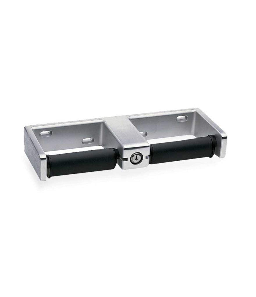 Bobrick B-27460 Commercial Surface-Mounted Two Roll Toilet Paper Dispenser - Heavy Duty Stainless Steel Bathroom Tissue Holder for Restrooms, Offices & Public Spaces
