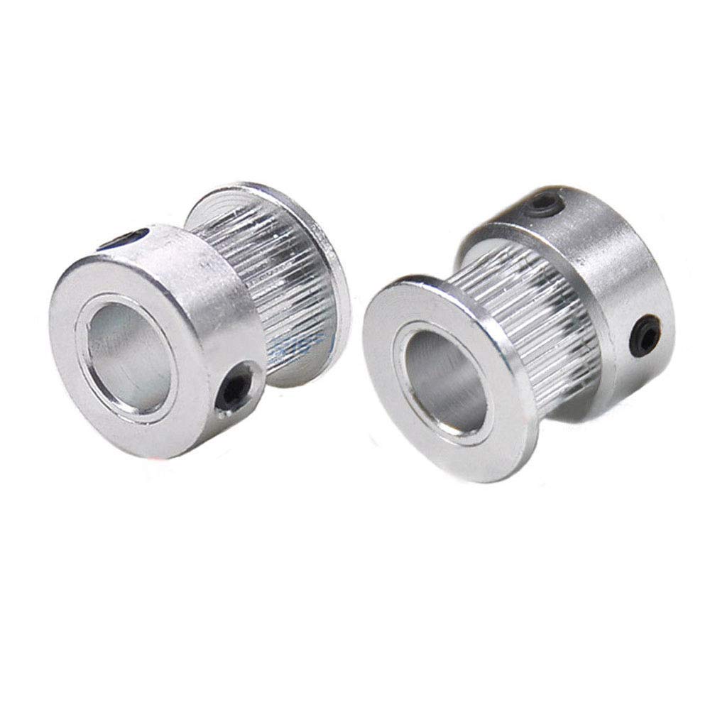 2GT-20T Timing Belt Pulley 6.35mm Bore for 6mm Width Belt - Compatible with 3D Printers, CNC Machines, and RepRap Projects | High Precision Power Transmission Component for DIY Robotics and Automation Systems