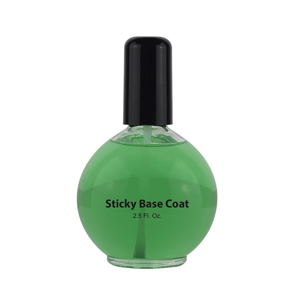 PRO NAIL Sticky Base Coat Nail Polish - Long-Lasting Adhesion, Secure Nail Polish for 14+ Days - 2.5 Oz - Perfect for Gel, Acrylic & Regular Polish Application at Home or Salon