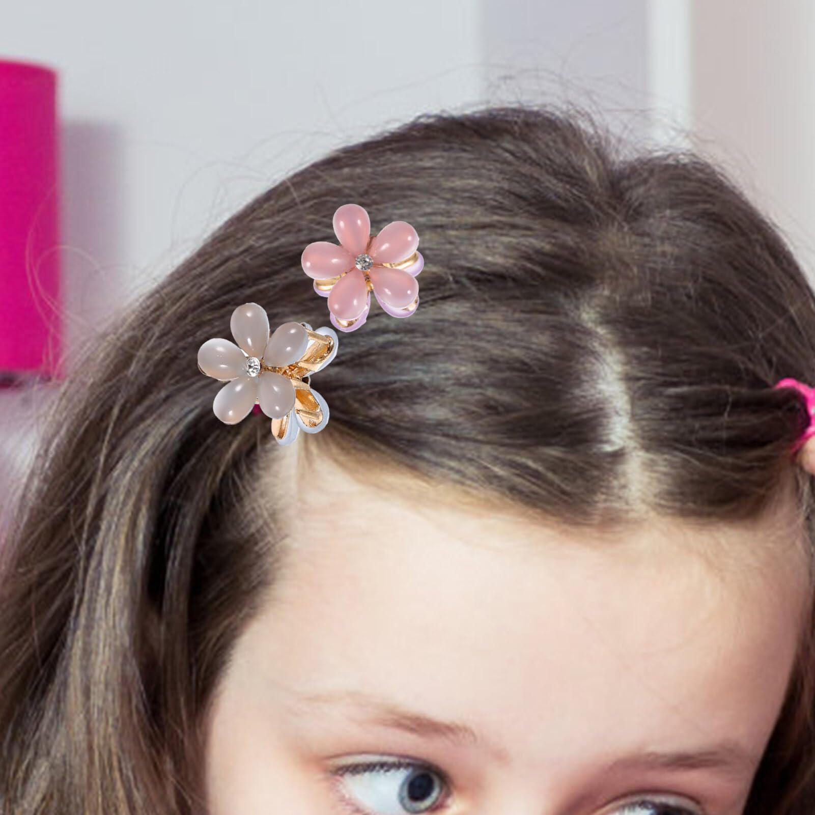 20pcs Flower Hair Clips for Little Girls - Small Hairpins & Mini Hair Accessories for Kids - Perfect for School, Parties & Daily Styling