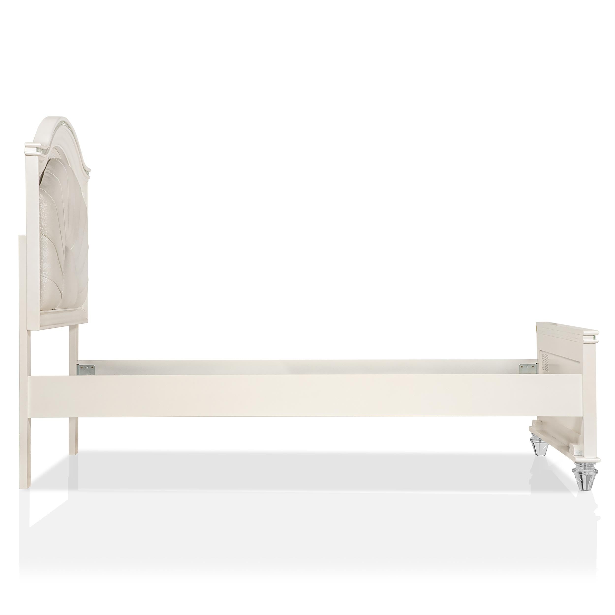 FOA Devado Contemporary 3-Piece White Wood Bedroom Set - Full Size Bed with 2 Nightstands for Modern Home Decor | Space-Saving Bedroom Furniture for Small Apartments & Guest Rooms