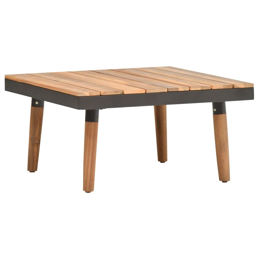 vidaXL 4-Piece Patio Furniture Set with Cushions - Outdoor Sectional Sofa & Coffee Table for Garden - Durable Acacia Wood Conversation Set | Perfect for Backyard, Poolside & Patio Relaxation