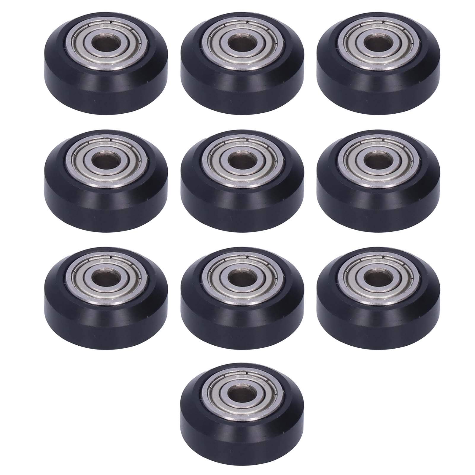 LANTRO JS Idler Large Wheel - 5mm Plastic Pulley Wheels with Motor Grade Bearings (10Pcs) - Perfect for 3D Printer Accessories & DIY Projects