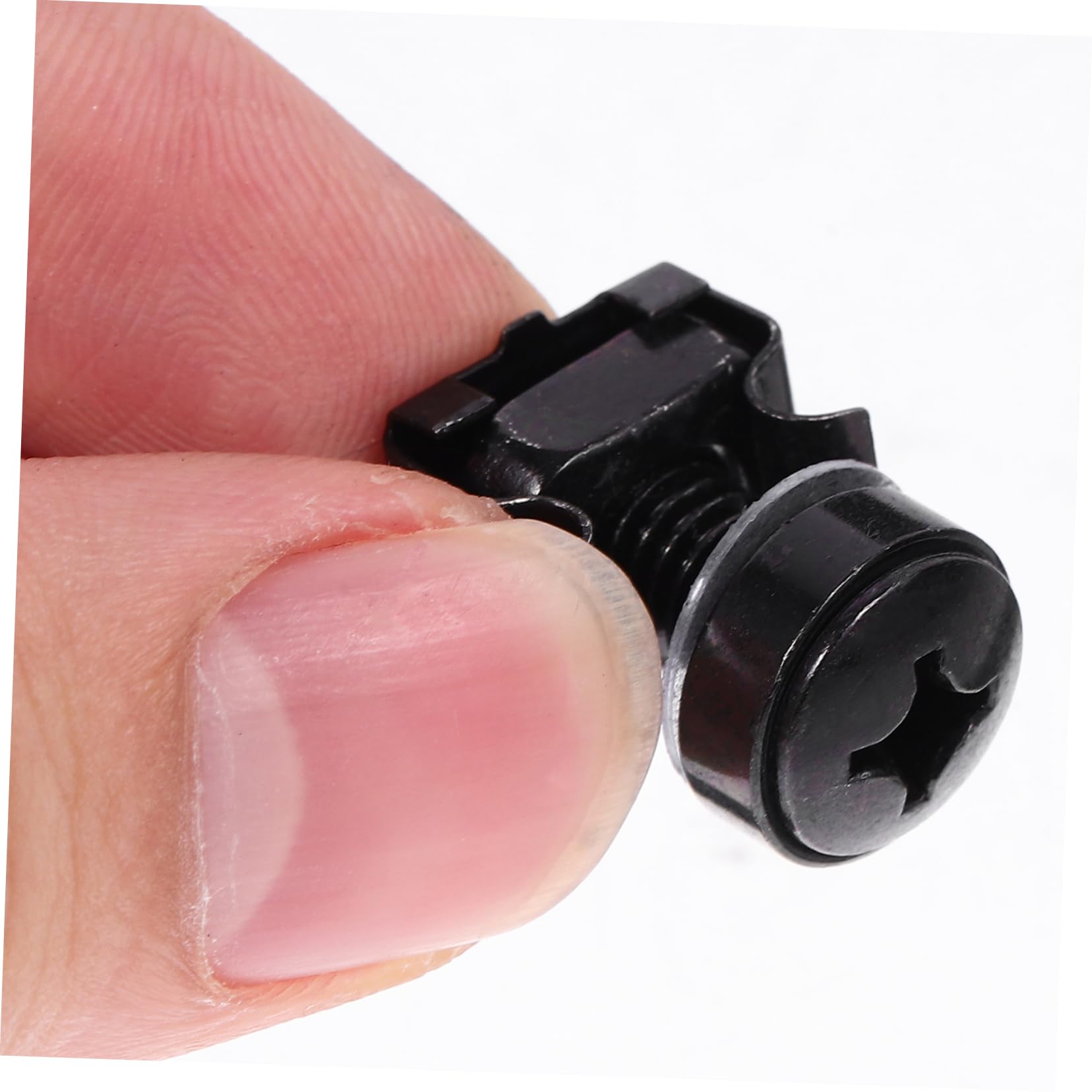 UKCOCO 50pcs Black Rackmount Square Insert Nuts - M6 Thread Server Rack Hardware for Secure Mounting | Perfect for Data Center, Network Equipment & Server Cabinet Installation