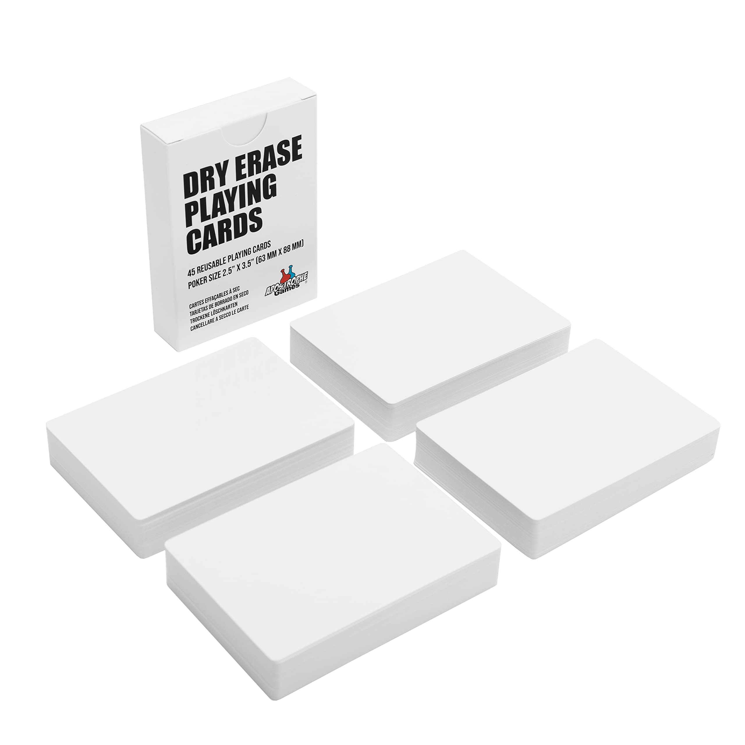 Dry Erase Blank Playing Cards with Storage Box - 2.5