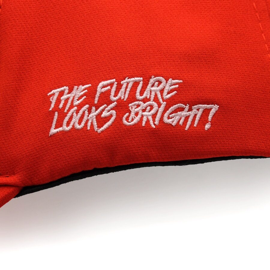 VT Shield Logo Future Looks Bright Red & Black Flex Fit Hat - Adjustable Baseball Cap for Men & Women - Perfect for Outdoor Sports, Casual Wear & Fan Gear