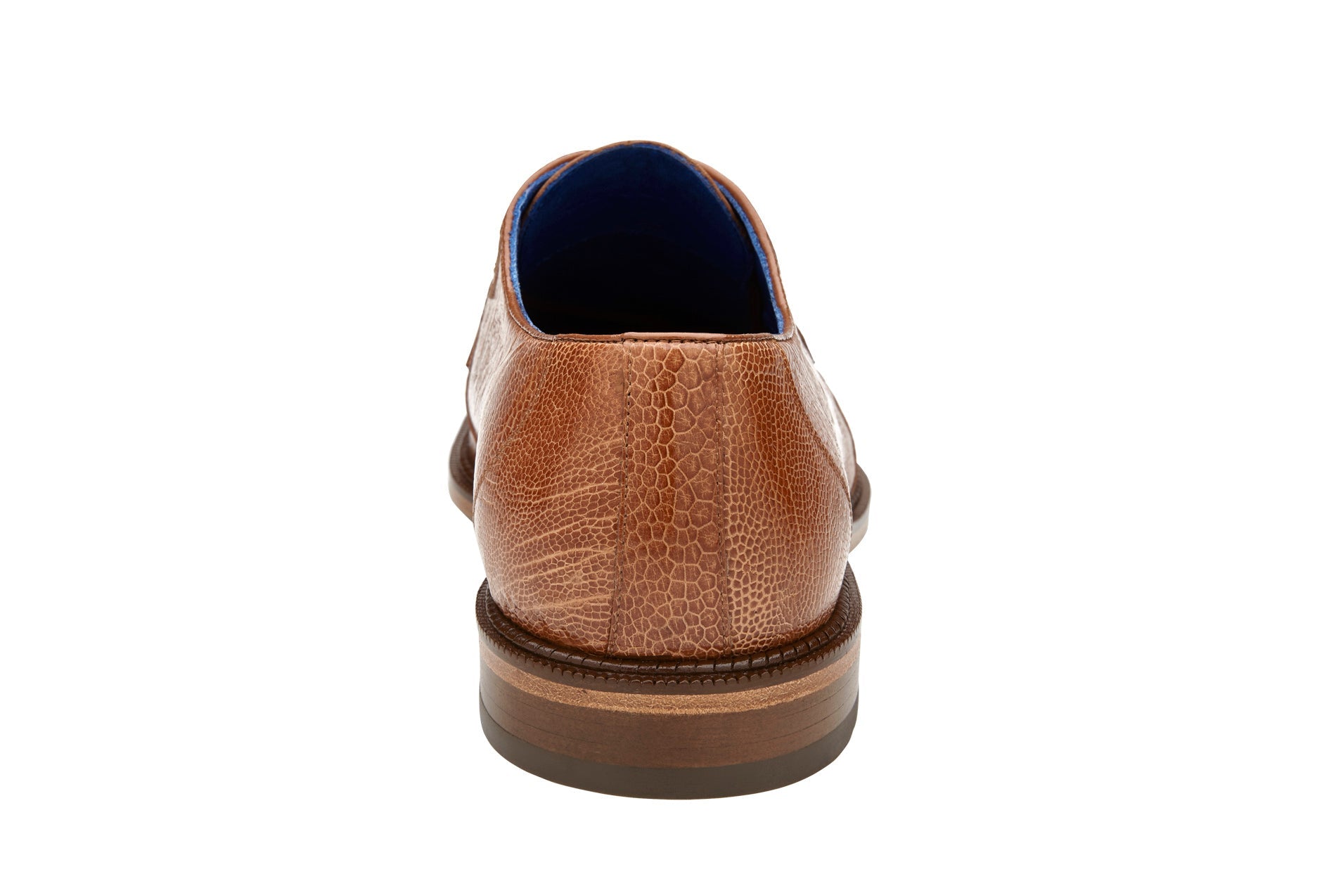 Belvedere Siena Genuine Ostrich Leather Dress Shoes for Men - Burned Amber Brown 1463 - Perfect for Business Meetings, Weddings & Formal Occasions