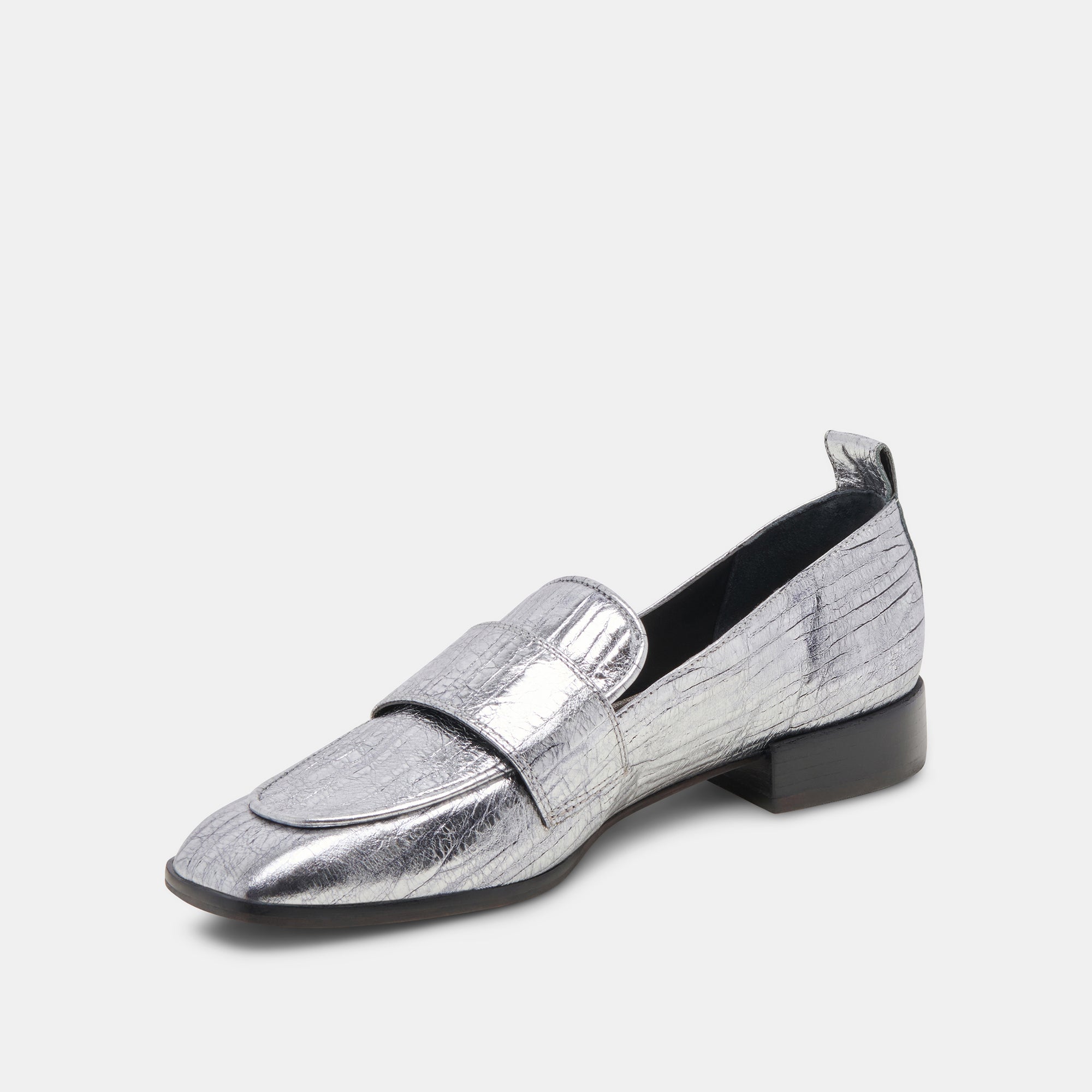 NYGEL Loafers for Men - Graphite Metallic Leather Slip-On Shoes - Comfortable & Stylish for Business, Casual & Office Wear
