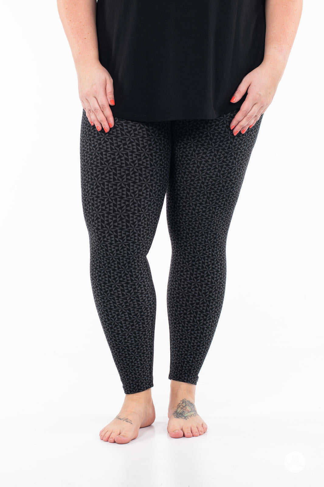 Stylish Geometrix Patterned Leggings for Women - High Waisted Yoga Pants with Unique Design - Perfect for Workouts, Yoga & Casual Wear
