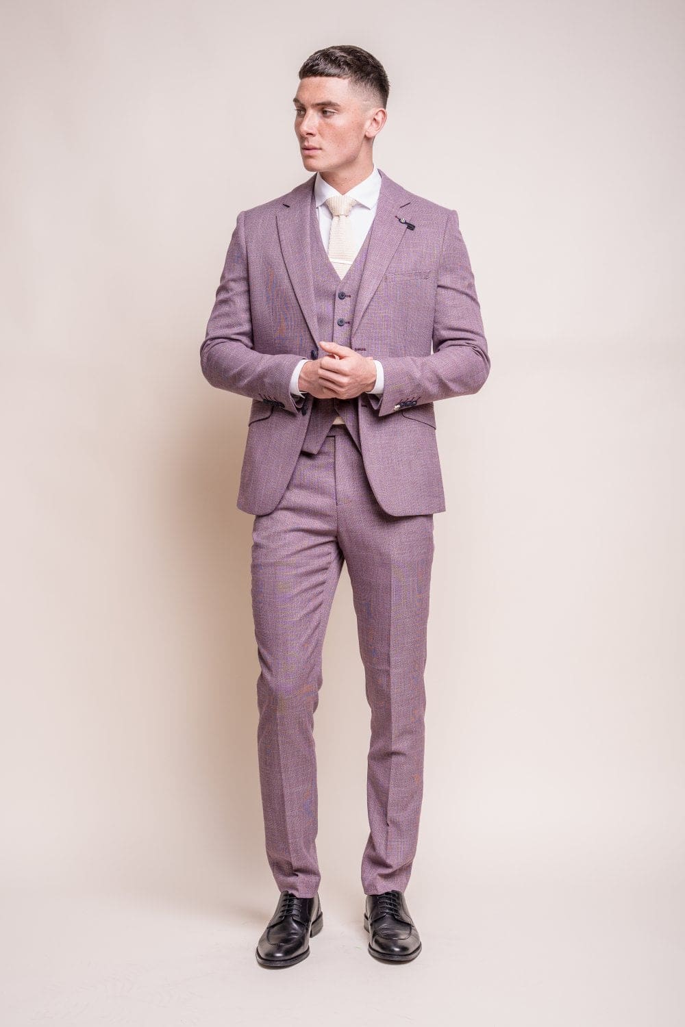 Cavani Classic Miami Lilac Slim Fit Trousers for Men - Stylish Office & Casual Wear - Perfect for Business, Travel & Night Out